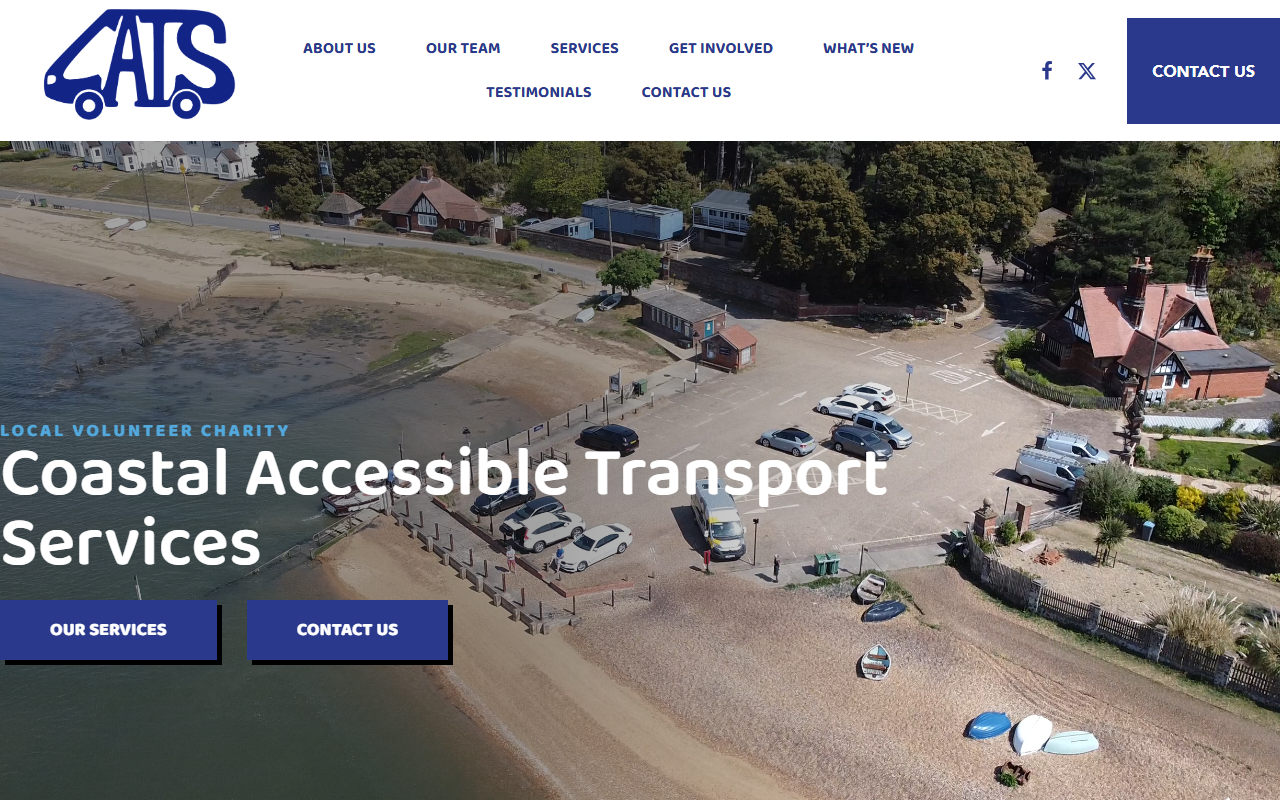 Coastal Accessible Tran website screenshot showing their bus services and timetable information