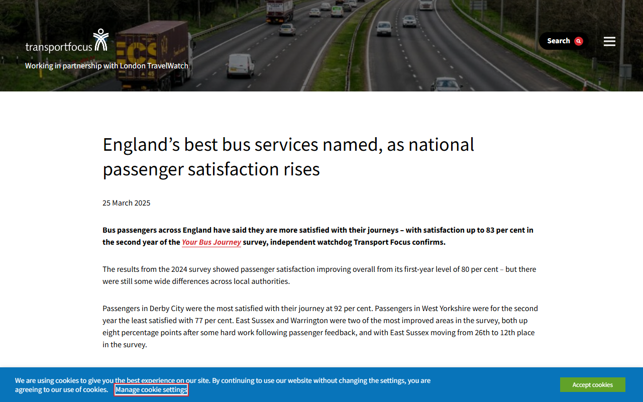 High Experiences website screenshot showing their bus services and timetable information