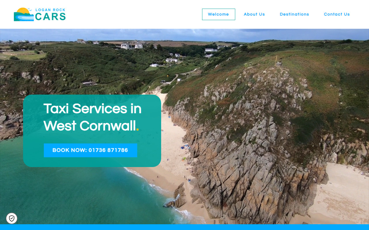 Logan Rock Cars website screenshot showing their bus services and timetable information