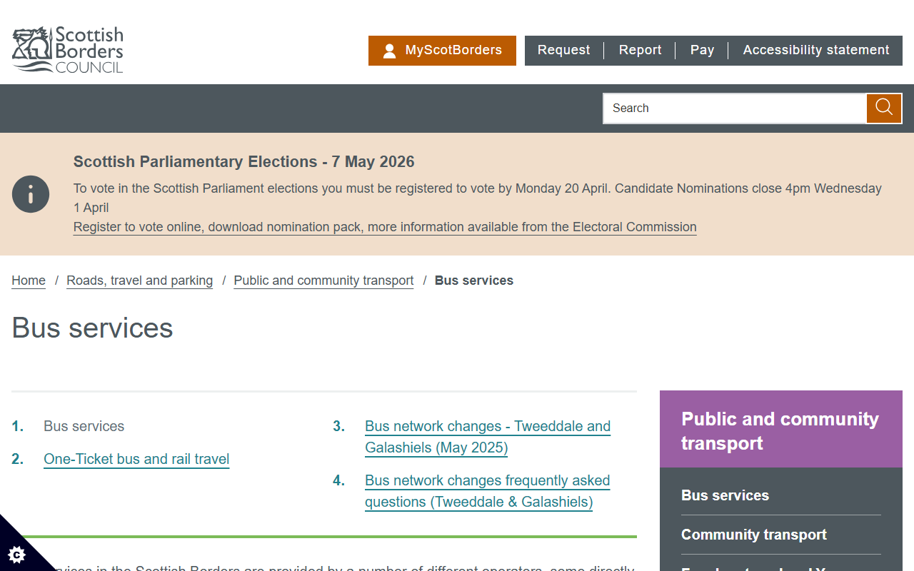 Scottish Borders Council Bus Routes Timetables Bus Schedules Scottish Borders Council Bus Routes Timetables Bus Schedules