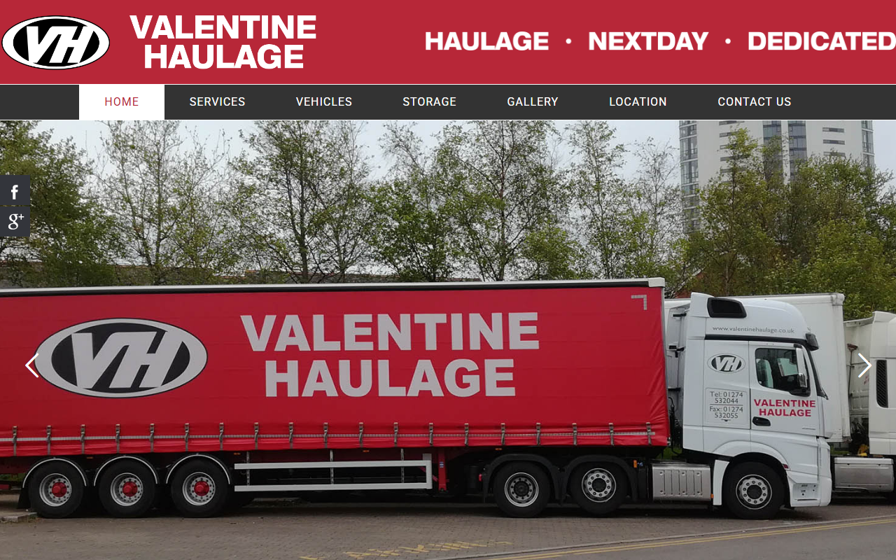 Valentines website screenshot showing their bus services and timetable information