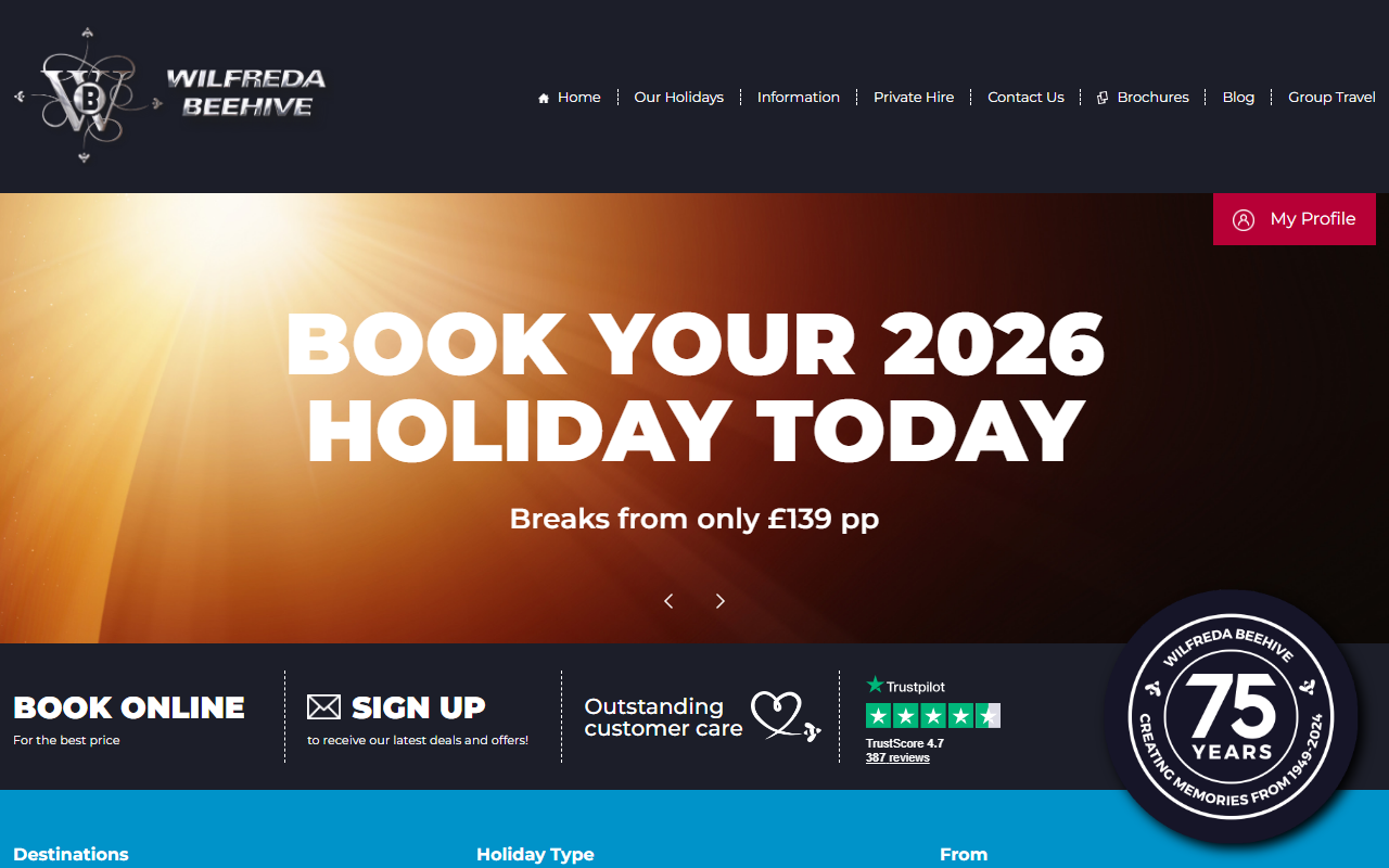 Wilfreda Luxury Coaches Ltd website screenshot showing their bus services and timetable information